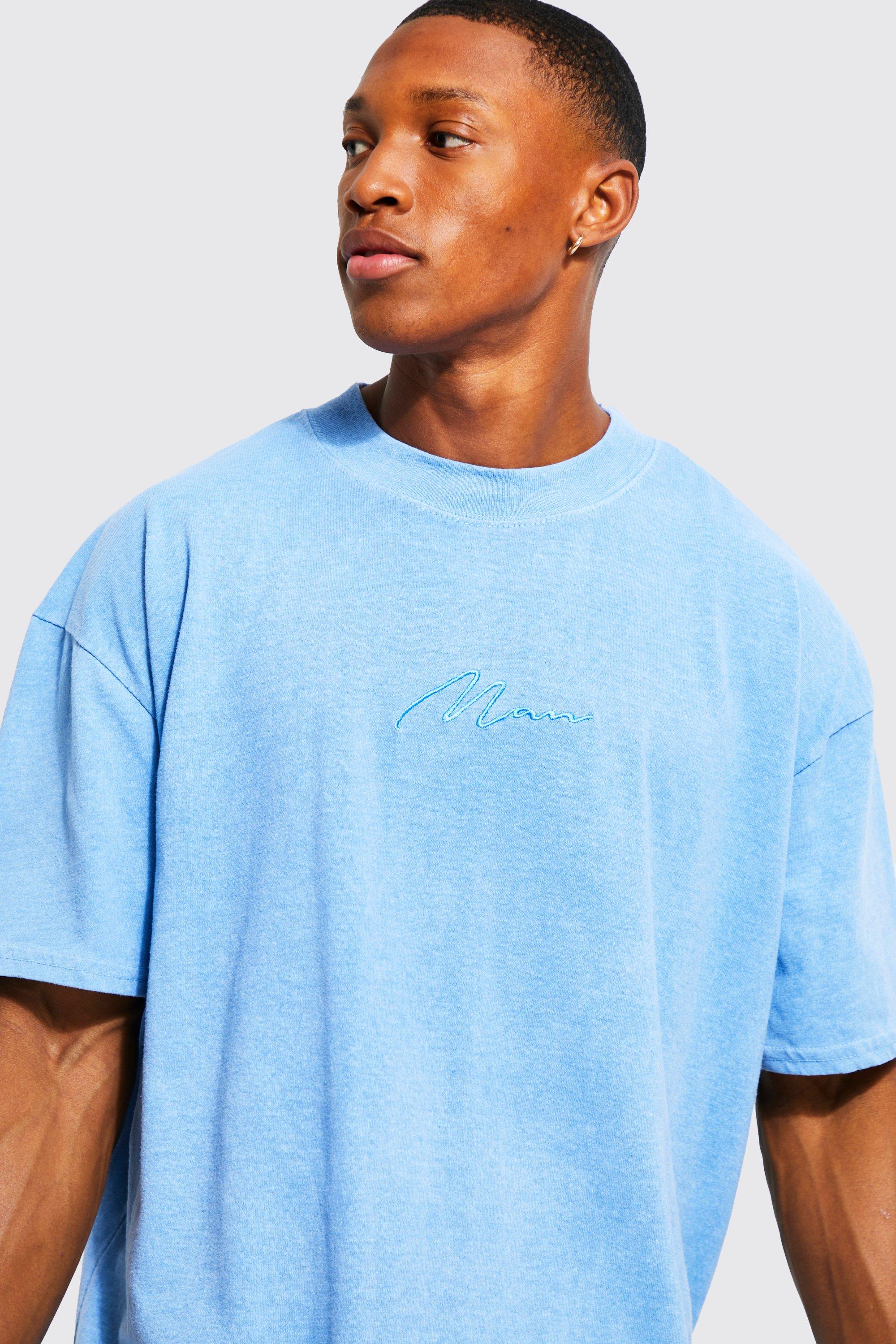 T shirt oversize sovratinta con firma Man boohoo